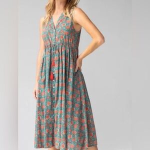 Natural Life Teal Floral Dress
